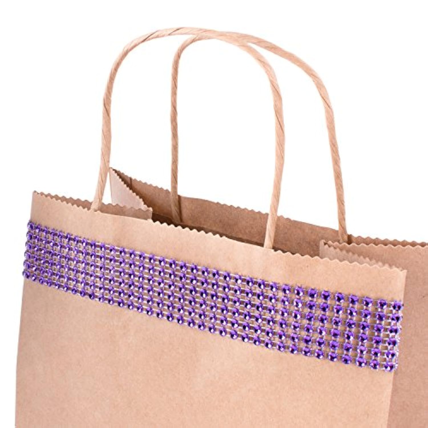 Purple Rhinestone Diamond Style Arts And Crafts Decorating Mesh Ribbon