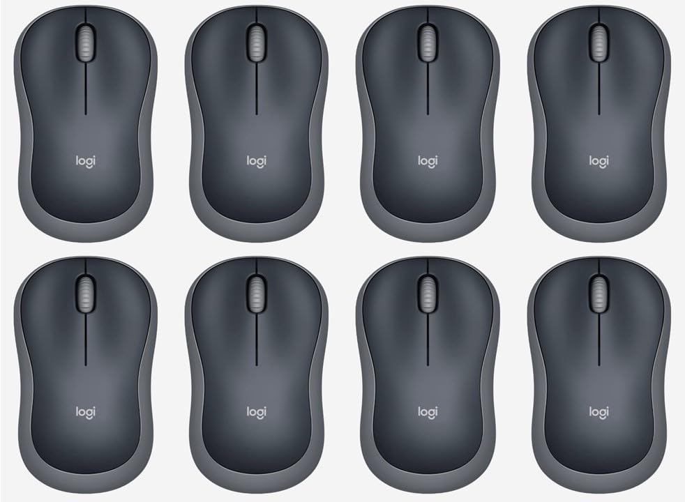 M185 Wireless Mouse, Pack Of 8 Multi-Pack For Schools, Businesses, And Home Offices