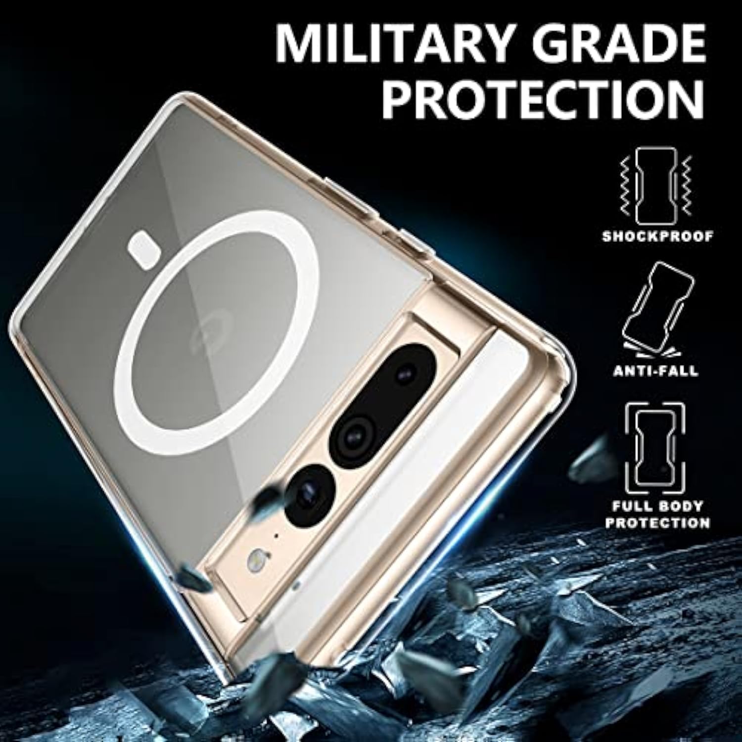 Slim Fit Shockproof Protective and Magnetic Case for Google Pixel 7 Pro