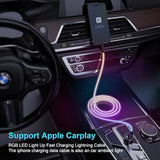Apple 20W Fast Charging Led Lightning Cable - 3Ft Mfi Certified Usb To Lightning Data Sync Cable For Iphone Carplay