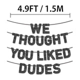 Pre-Strung Funny Bachelor Party Banner - Bachelor Party Decorations/Accessories/Gifts/Favors,Black Glitter