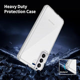 for  Galaxy S21 Case Clear, Anti-Yellowing 6.2 Inches Slim Fit Heavy Duty Protection Wireless Charging Lightweight TPU and PC Shockproof