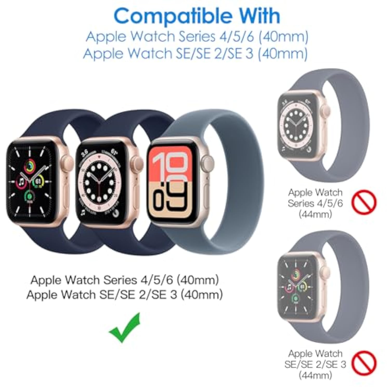JETech Screen Protector Compatible with Apple Watch SE 3/2/1 (2025/2022/2020) / Series 6 5 4 40mm, TPU HD Clear Full Coverage Film, 3-Pack