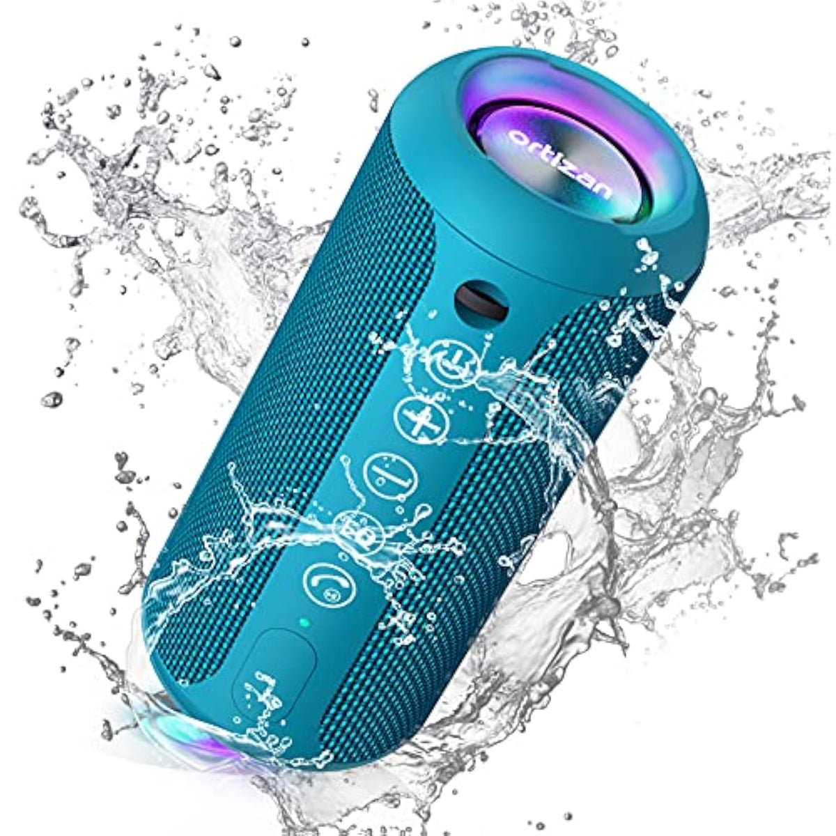 Portable Bluetooth Speakers, Ipx7 Waterproof Wireless Outdoor Speaker With 24W Loud Stereo Sound And Bluetooth 5.3, Deep Bass, Rgb Lights, Dual Pairing, 30H Playtime For Home, Party