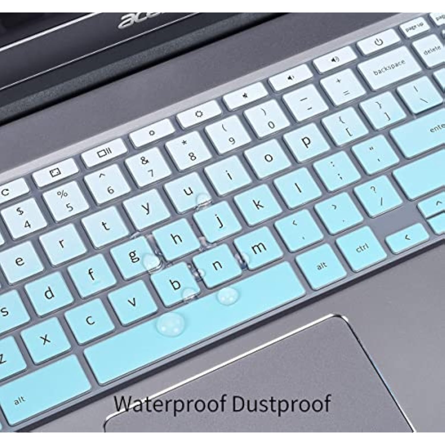 Keyboard Cover Protector For Acer Chromebook 315 Cb315 715 Cb715 15.6 Inch Wit