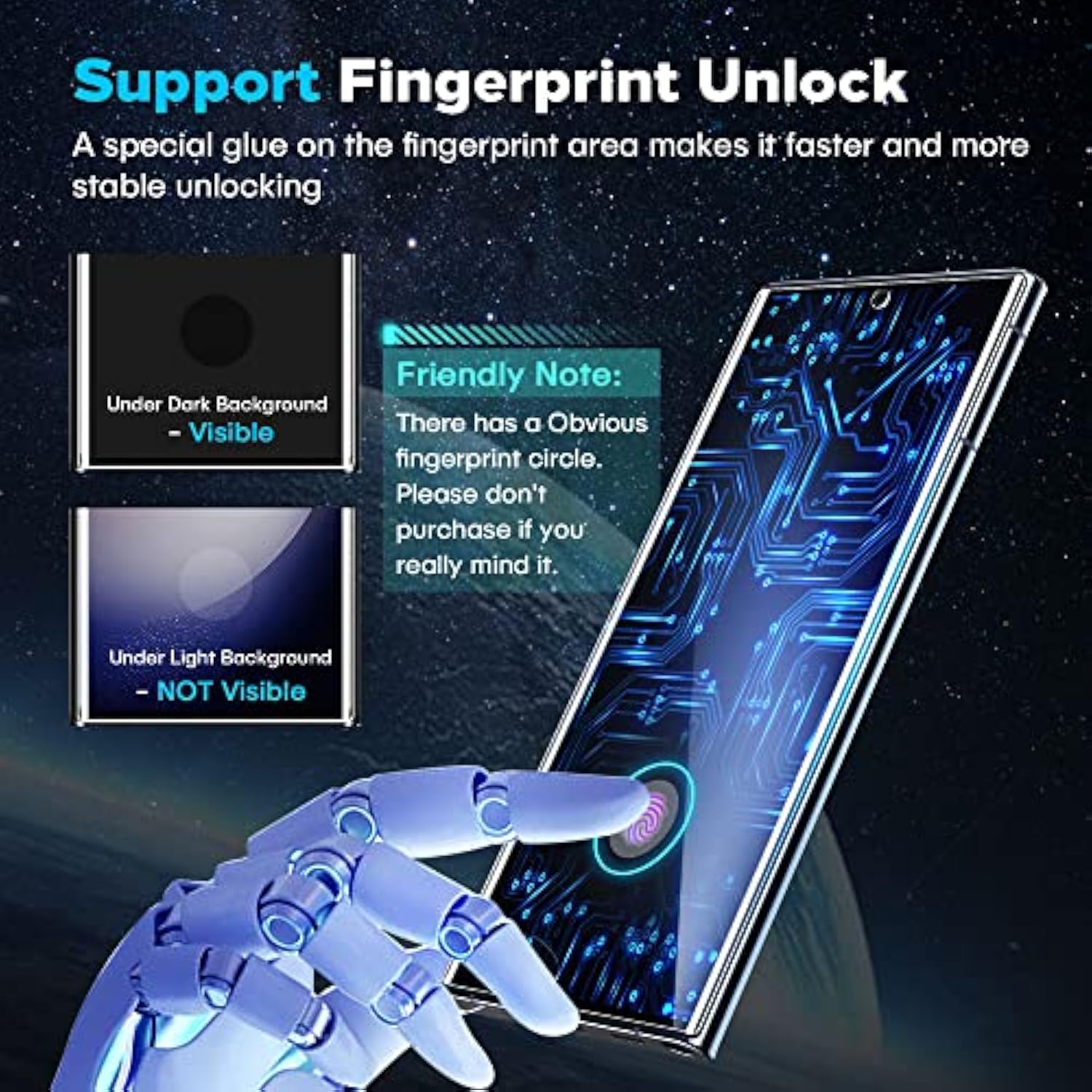 3-Pack 3D Curved Tempered Glass Screen Protector for Samsung S23 Ultra 9H