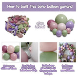 Dusty Green Purple Pink Balloon Garland Double Stuffed Pastel Light Green Pink Lavender Lilac Balloon Arch Kit Mist Mauve Blush Balloons For Birthday Baby Shower Spring Easter Flower Fairy Party Decor