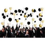 50 Pcs 12 Inches Black And Gold Balloons, Gold Confetti Balloons, Blac