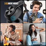 Wireless Bluetooth Headphones Over Ear, 80H Playtime, 3Eq Sound Modes, Hifi St