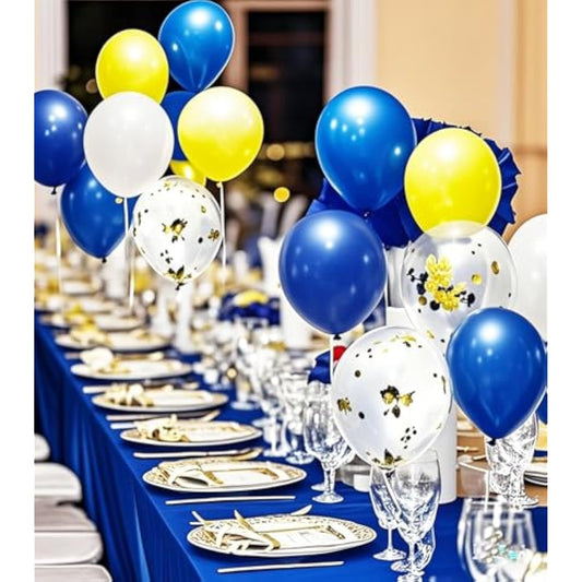 Graduation Party Decorations Blue Yellow 2025/Navy Blue Yellow Graduation Decorations Balloons 20Pcs/Michigan Balloons/Birthday