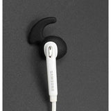 Replacement Eargel Tips For Samsung Galaxy S6 Edge S7 Edge Note 7 Earphones, Samsung Galaxy S6 S7 Note 5 Ear Gels, Anti Slip Sport Hook Design, Black And White 4 Pairs (Black)