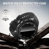 2+2 Pack For Samsung Galaxy Watch 8 Classic 46Mm Privacy Case, [3-In-1] [Anti-Peeping] Tempered Glass Screen Protector+ All-Around Protective Tpu Bumper Cover