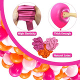 Pink And Orange Balloons 60Pcs 12 Inch Orange Hot Pink Light Pink Latex Balloons With Ribbons For Birthday Baby Shower Wedding Graduation Tropical Party Decoration