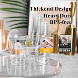 200 Pack Silver Plastic Cups, 12 Oz Clear Disposable Cups With Silver Rim, Heavy Duty Cocktail Cups For Party, Wedding And Daily Use