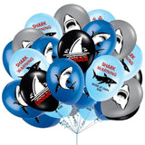40 Pcs Shark Birthday Balloons Shark Party Balloons Shark Birthday Decorations Blue Ocean Balloons Shark Party Supplies, Shark Birthday Party Supplies
