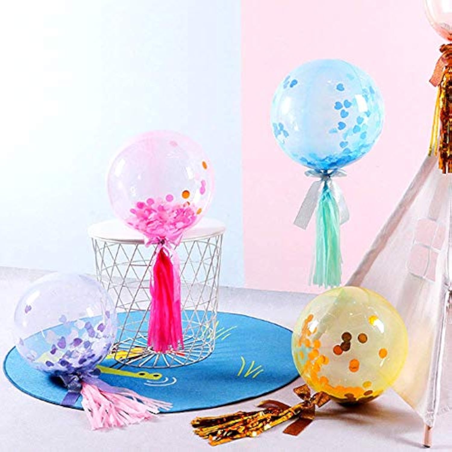 18 Inch Blue Helium Bobo Balloons 10 Pc for Christmas Wedding Birthday Party