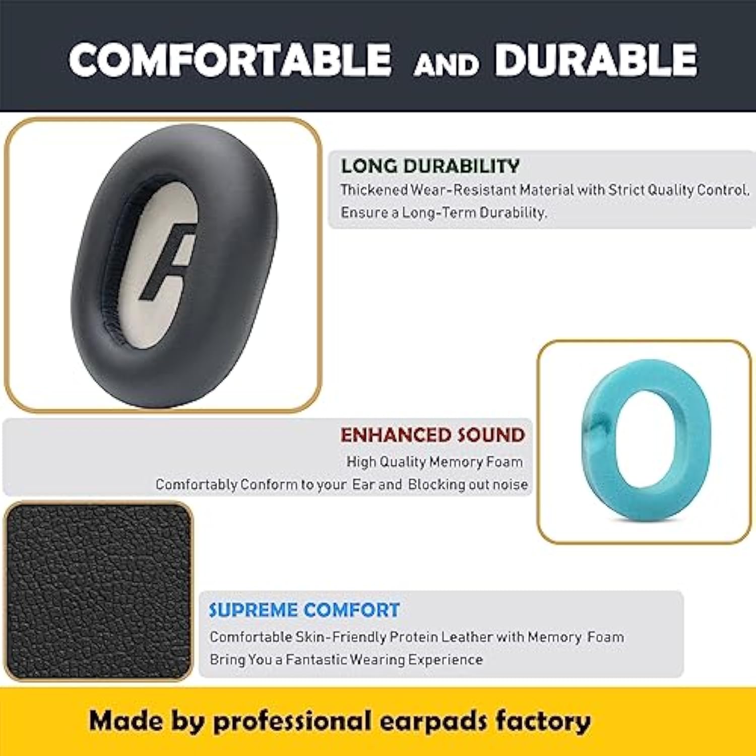 Voyager 8200 Uc Earpads Cushion Replacement With Protein Leather For Plantronics Backbeat Pro 2/Voyager 8200 Uc Wireless Headphones