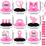 9 Pcs Breast Cancer Awareness Decorations Pink Ribbon Centerpieces