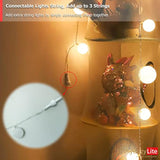 Led Globe String Lights Plug In Blinking Lights 20 Warm White Lights Balls With Timer For Wedding Party, Home Decor, Cla