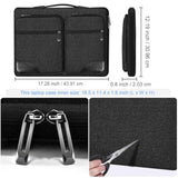 Ultra-Slim Laptop Case 17 17.3 Inches Sleeve Protective Pc Briefcase For Commuting And Business Trip?Carbon