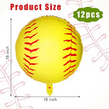 Softball Foil Balloons Softball Party Favors Round Balloons Sports Themed Party Backdrop For Birthday Baby Shower Boys Girls Decorations