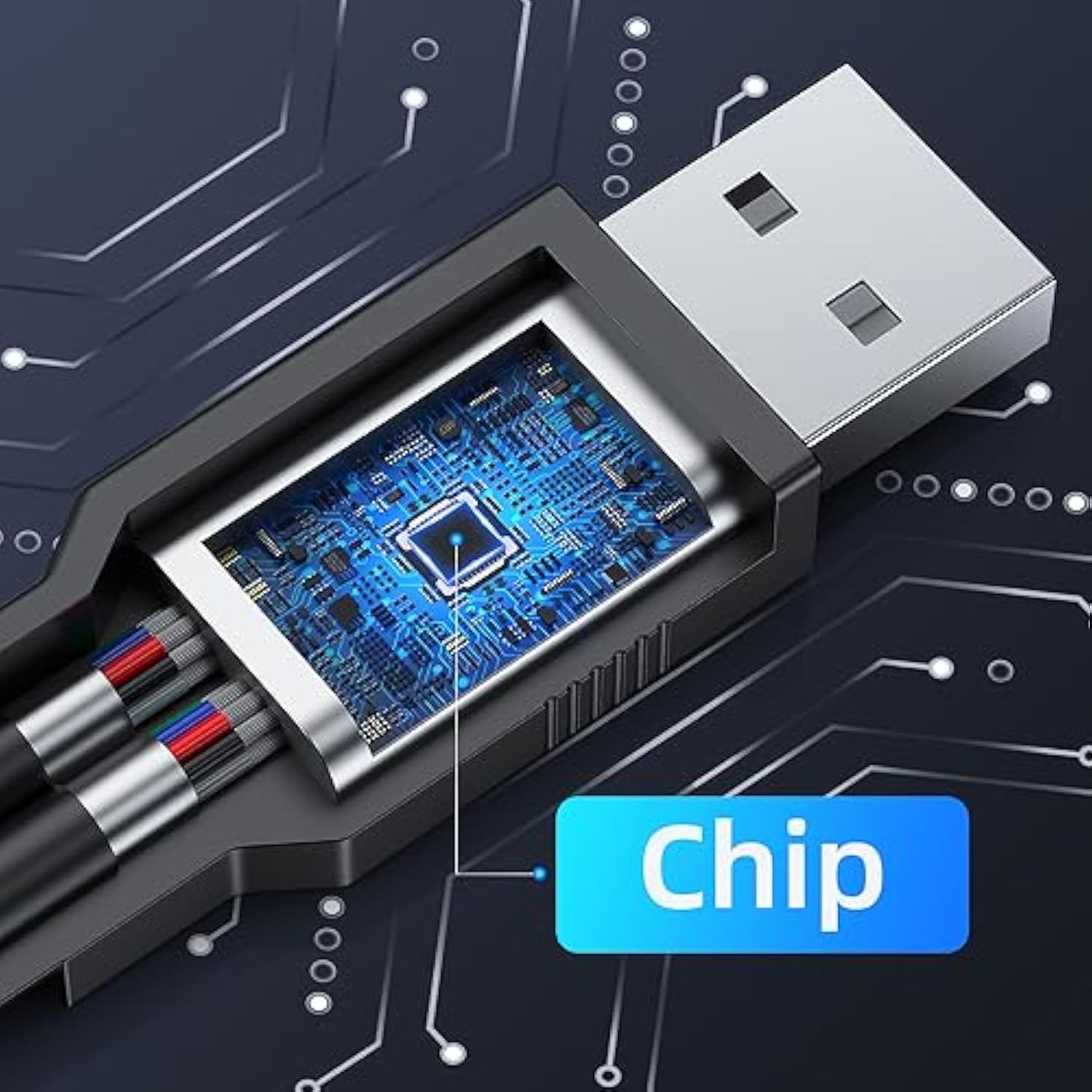 Usb 1 To 3 Splitter, Usb 2.0 A Male To 3 Usb Female Jack Y Splitter Hub Power Cord Extension Adapter Cable, Black