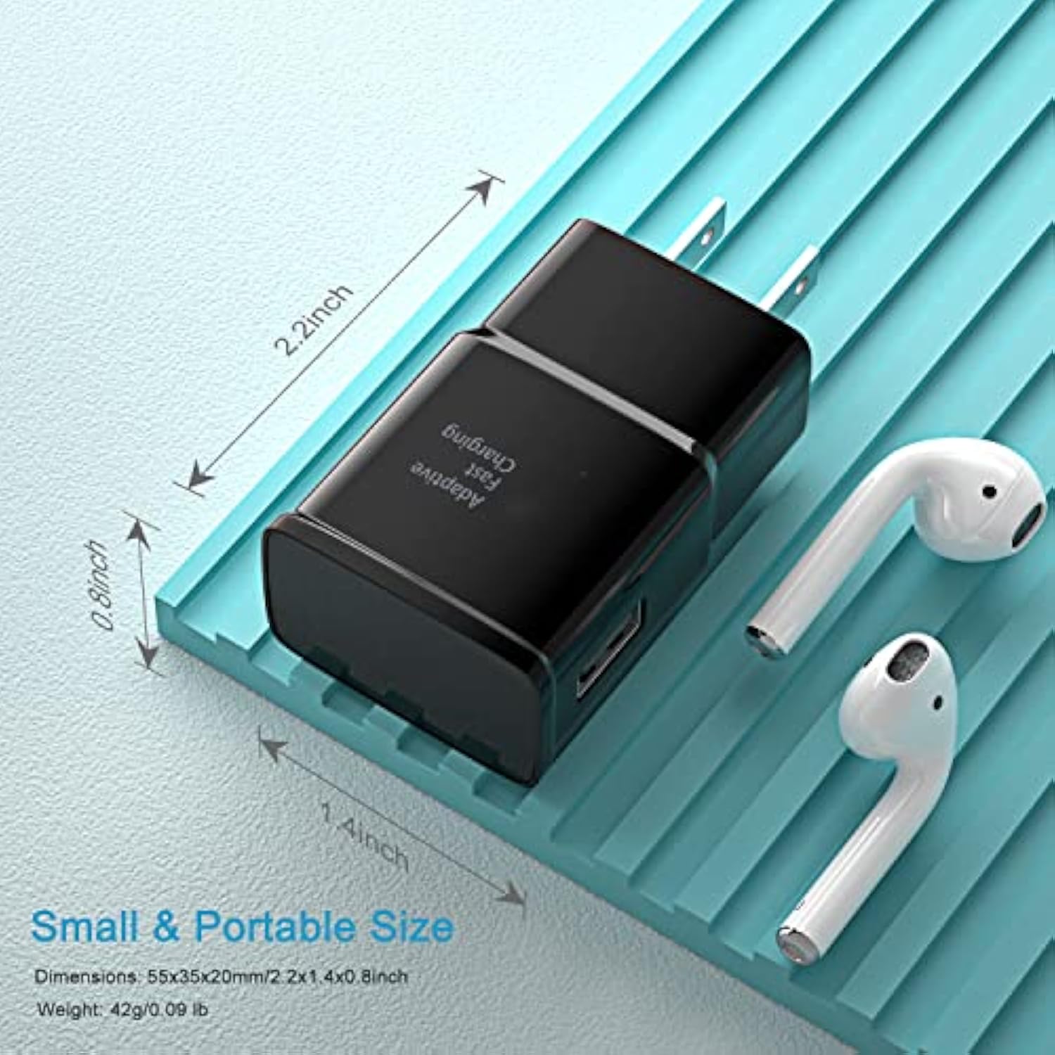 Adaptive Fast Charging Usb Wall Charger Kit, 2-Pack Fast Charging Block Android Phone Charger With 6Ft Usb Type C Cable For Samsung Galaxy S21/S20/S10+/S10E,Note 10+/20, A14/A53/A05/A16 5G