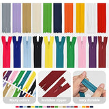 40Pcs 22Inch Nylon Invisible Zippers, Sewing Bulk Zippers Supplies In