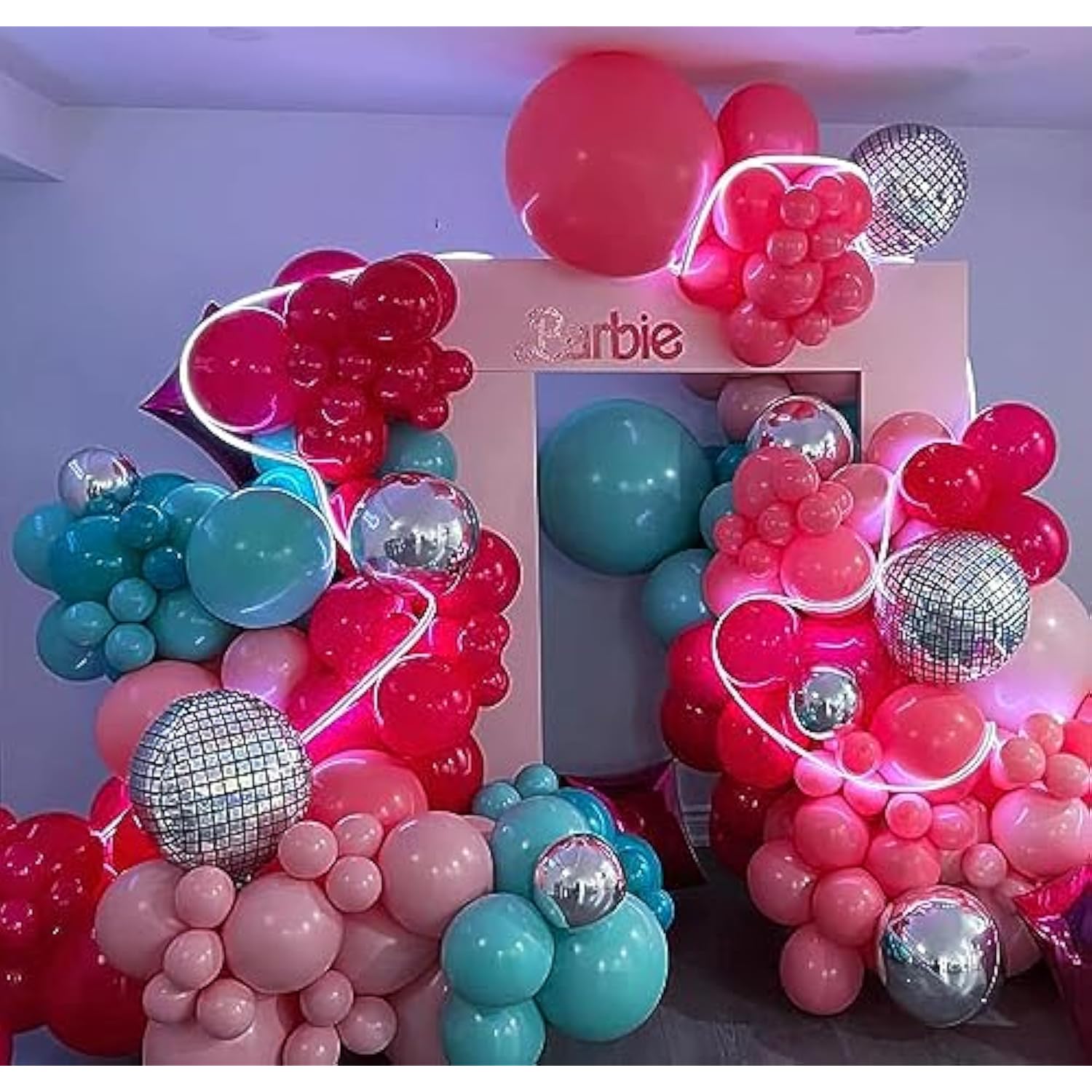 36 Inch Giant Hot Pink Balloons, 6 Pack Large Round Hot Pink Latex Balloons For Anniversary, Birthday, Christmas, Wedding, Baby Shower Party Decorations