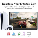 Portable Monitor 15.6-Inch Fhd 1080P Ultra-Slim Travel External Monitor Hdr Ips Gaming Display With Kickstand &Speakers Usb-C Hdmi Plug&Playfor Laptop Pc Phone Ps4/5 Xbox Switch