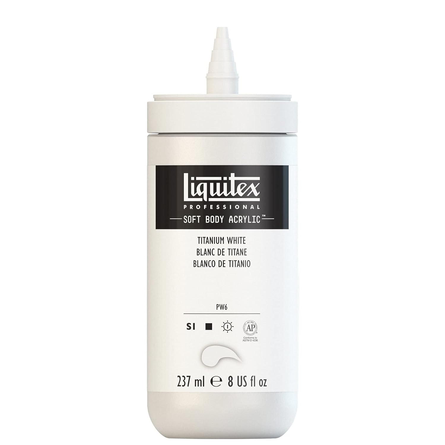 Liquitex Professional Soft Body Acrylic Paint, 237ml (8-oz) Bottle, Titanium White