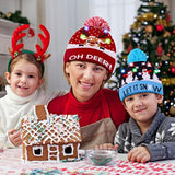 Christmas Hat Xmas Led Light Up Beanie Knit Hats Winter Snow Cap Christmas Party Favors For Adults And Kids