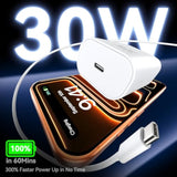 Iphone 17 16 Pro Max Charger Fast Charging Block, 30W Iphone 17/16 Pro Max Usb C Fast Charger With 10 Ft Type C Fast Charging Long Cable Cord For Iphone 17 Pro Max/17 Pro/17/Air/16 Pro Max/16 Pro/15