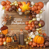 Fall Thanksgiving Balloon Arch Kit: Orange, Brown, Gold Party Decor