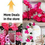 Hot Pink Latex Party Balloons, 100 Pack 12 Inch Round Helium Pink Balloons For Valentine'S Day Wedding Birthday Party Backdrop Decorations