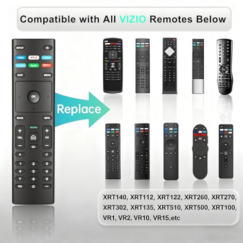 Replacement for Vizio Smart TV Remote Control, XRT136 Remote for All Vizio D, V, M, P, PX, E Series TV