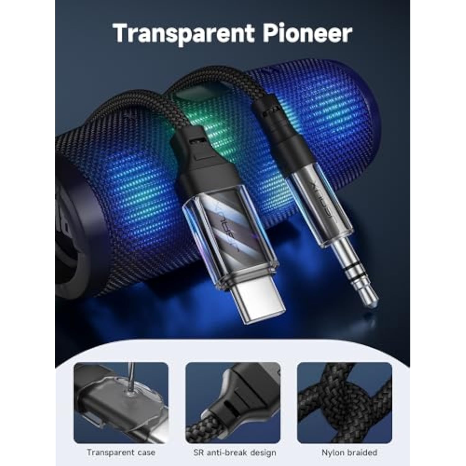 Aux To Usb C, Usb C To 3.5Mm Audio Aux Jack Cable Headphone Car Stereo Cord Compatible With Iphone 16/15 Pro Max, Samsung Galaxy S24 S23 Ultra, Ipad Pro, Pixel 8-3.3Ft