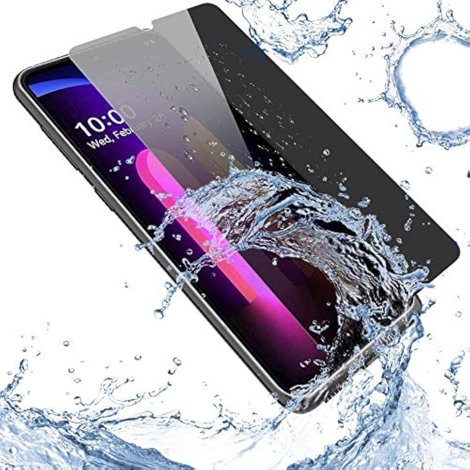 For Lg V60 Privacy Screen Protector - [2 Pack] Front Bubble Free For Lg V60 Thinq 5G 2020 6.8" Lg V600 Privacy Anti-Spy Screen Protector Anti-Scratch Protective Film