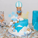 37 Pc Brown Bear Cake Decorations: "We Can Bearly Wait" Topper for Baby Shower