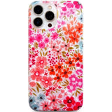 For Iphone 15 Pro Case 6.1",Cute Clear Flowers Design For Girls Women Shell Pattern Soft Lightweight Slim Fit Tpu Shockproof Phone Cover For Iphone 15 Pro, Pink Garden Floral