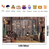 Cowboy Party Decorations, Western Cowboy Balloons Arch Garland Kit Include Cowboy Banner Backdrop Latex Balloons Horse Shaped Aluminum Foil Balloons, Western Theme Baby Shower Birthday Supplies