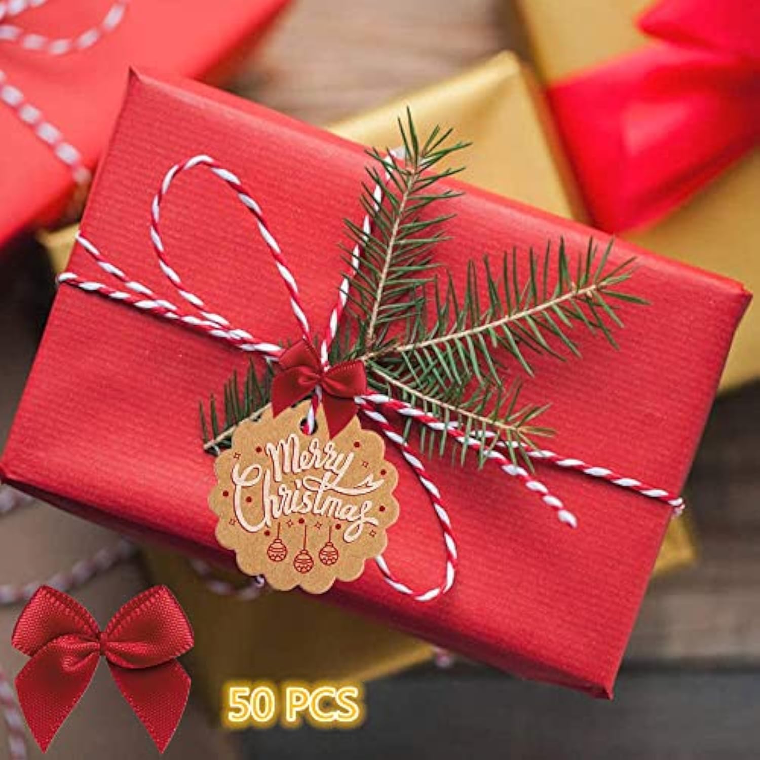 50Pcs Mini Satin Ribbon Bows Ribbon Flowers 25Mm X 26Mm Appliques Diy