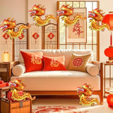 6 Pc Chinese Dragon Foil Balloons Lunar New Year Party Decoration Yellow