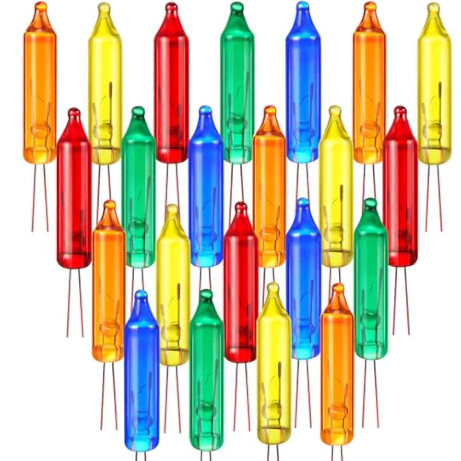 50 Pcs Christmas Mini Replacement Light Bulbs Christmas Tree Lights Incandescent Wire String Lights Replacement Bulbs Fo