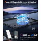 For Samsung Galaxy Z-Fold-6 Case: Strong Magnetic Military Grade Drop Protection Phone Cases With S Pen Holder Slot Matte Slim Built-In Screen Protector Cover Rugged Shockproof Tpu (Black)