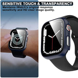 6 Pack Hard Pc Case With Tempered Glass Screen Protector For Watch 44Mm Se(2022) Series 6/Se/5/4, Ultra-Thin Scratch Resistant Full Protective Bumper Cover For Iwatch 44Mm Accessories