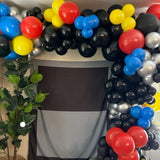 Red Blue Green Black Balloons, 50Pcs Retro Blue Red Yellow Black Balloons, Hero Party Balloon For Boy Man Theme Carnival Theme Birthday Party Baby Shower Bachelorette Graduation Decorations