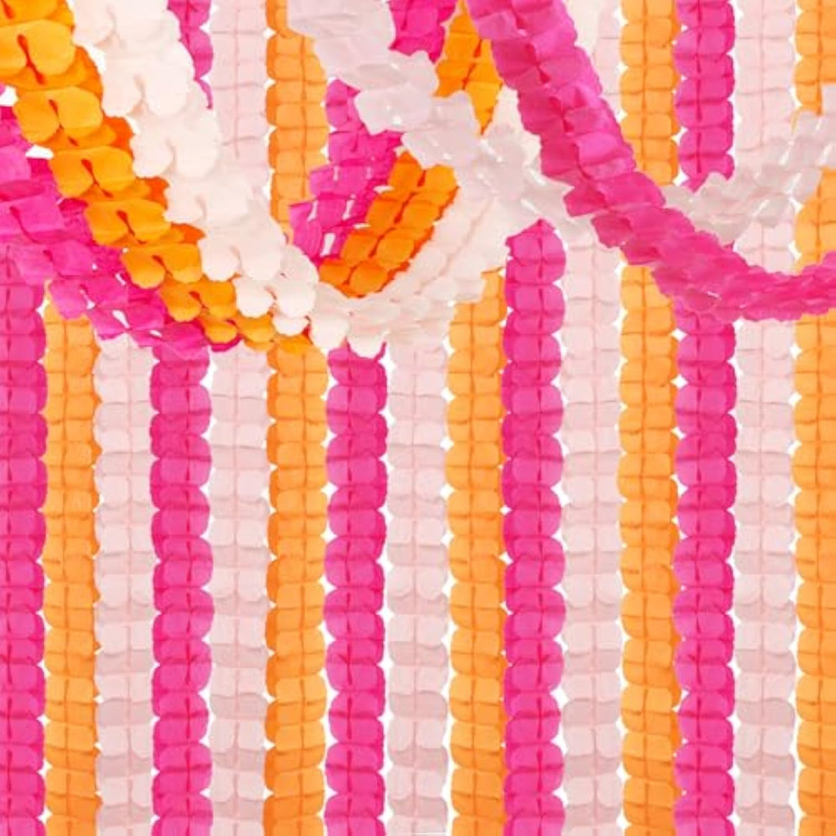 12 Pcs Hot Pink Burnt Orange Fall Streamers Garland Autumn Party Decor