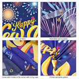 Large Fabric Happy New Year 2025 Backdrop Banner for Party Decorations