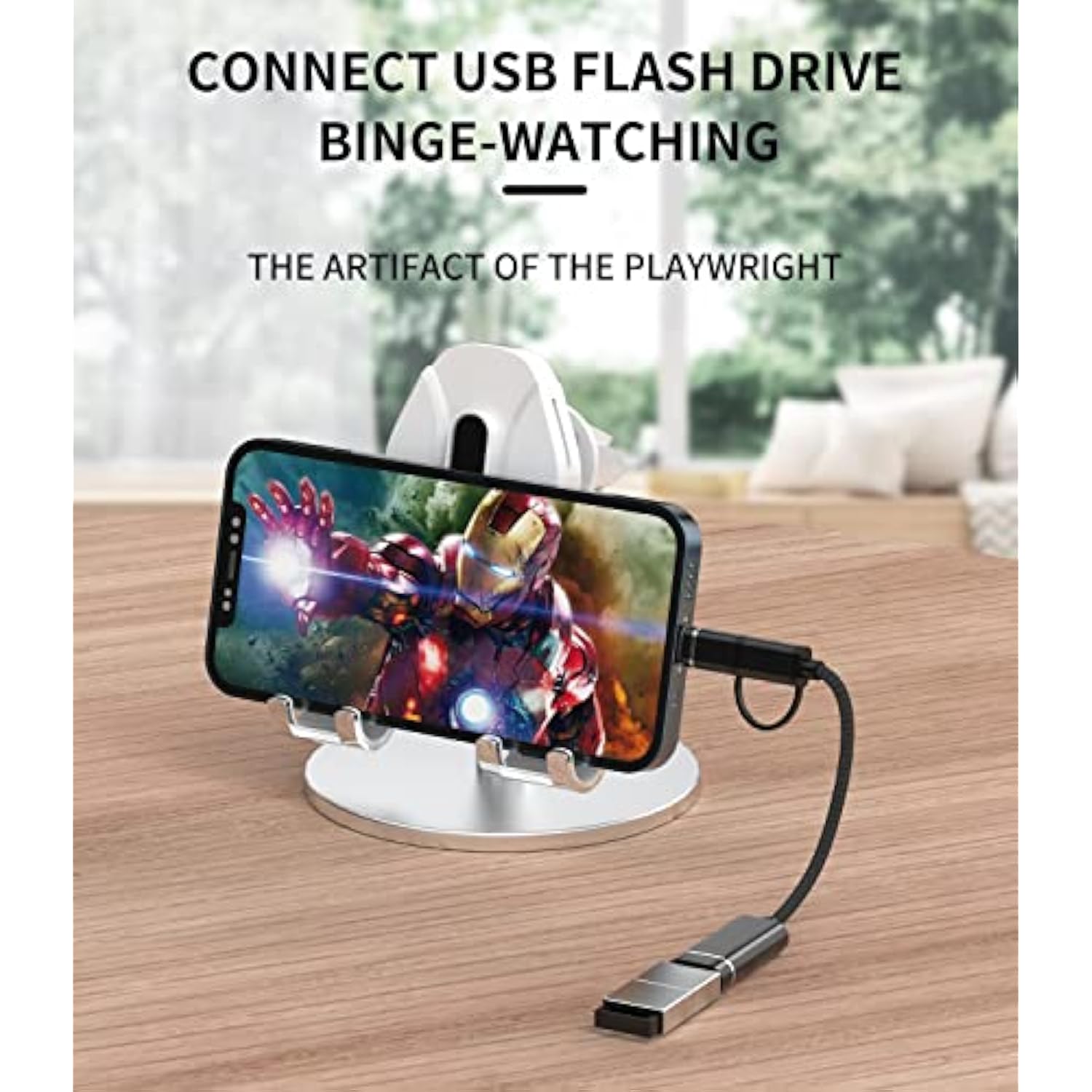 Usb Type C To Lightning Male To Usb Female Adapter, 1 Pack, 12 Months